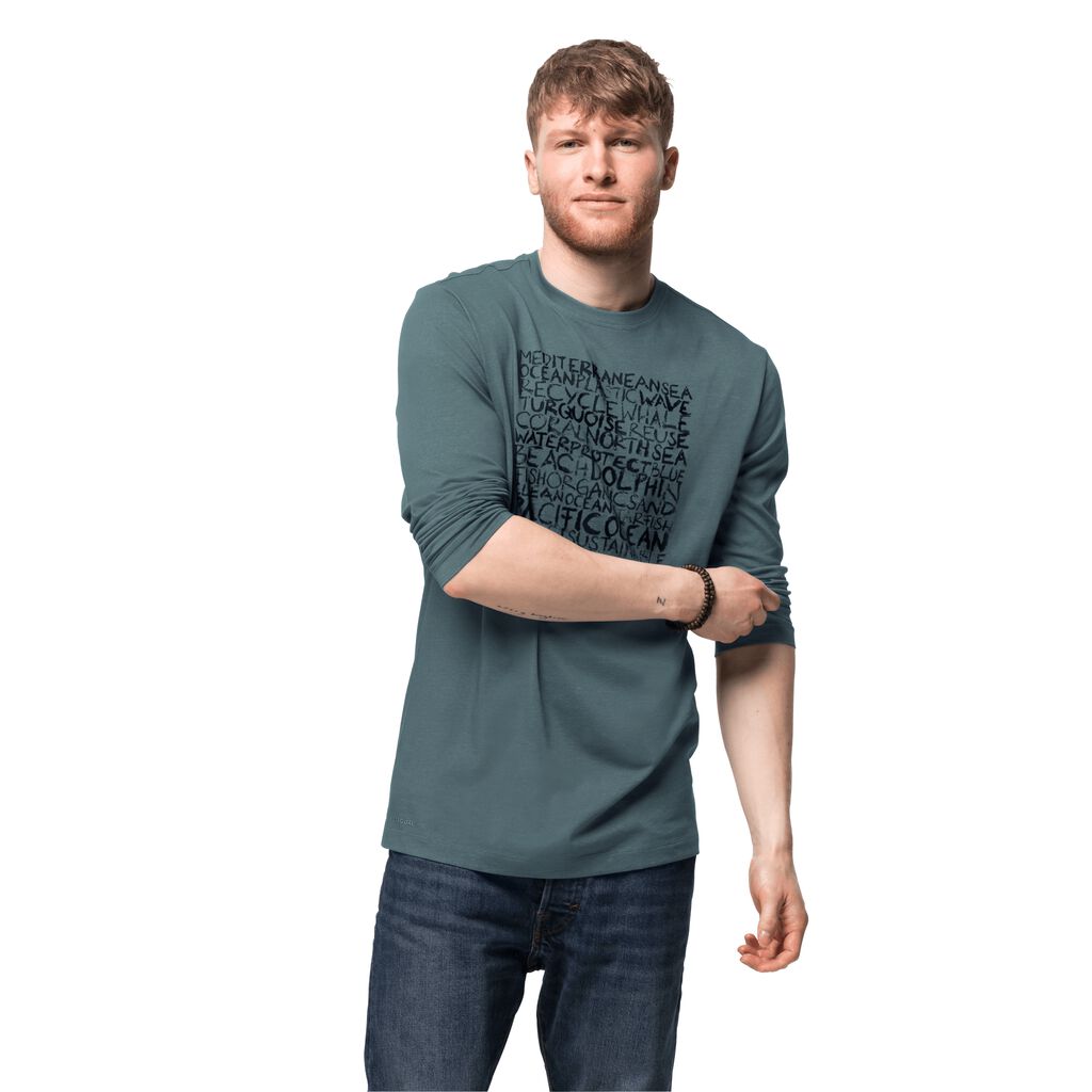 Jack Wolfskin OCEAN LONGSLEEVE Haut Homme Vert Clair - QTVZDBO-28